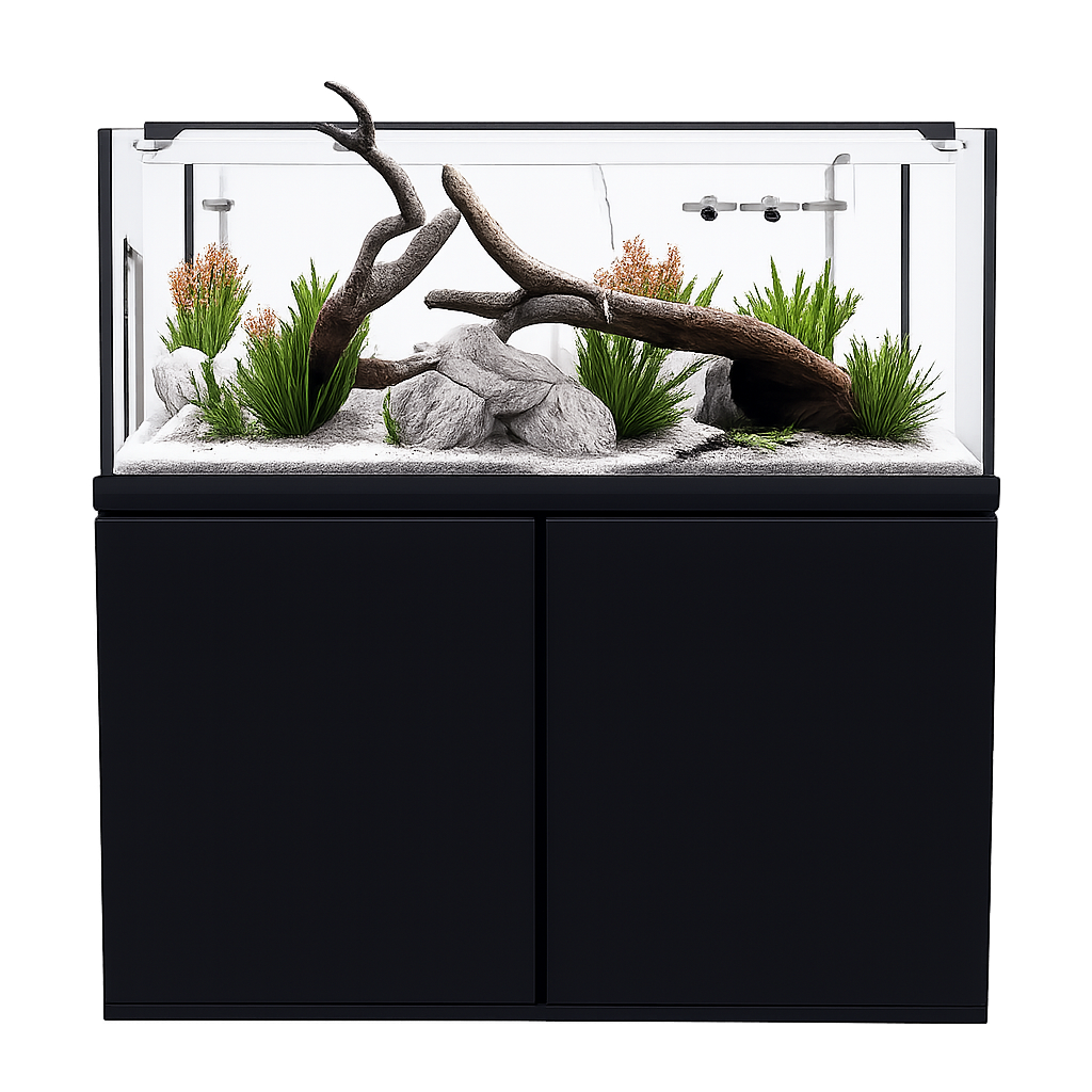 70 Gallon Turnkey Freshwater Aquarium Package - Black Stand