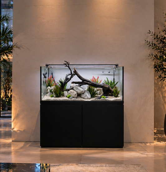 70 Gallon Turnkey Freshwater Aquarium Package - Black Stand