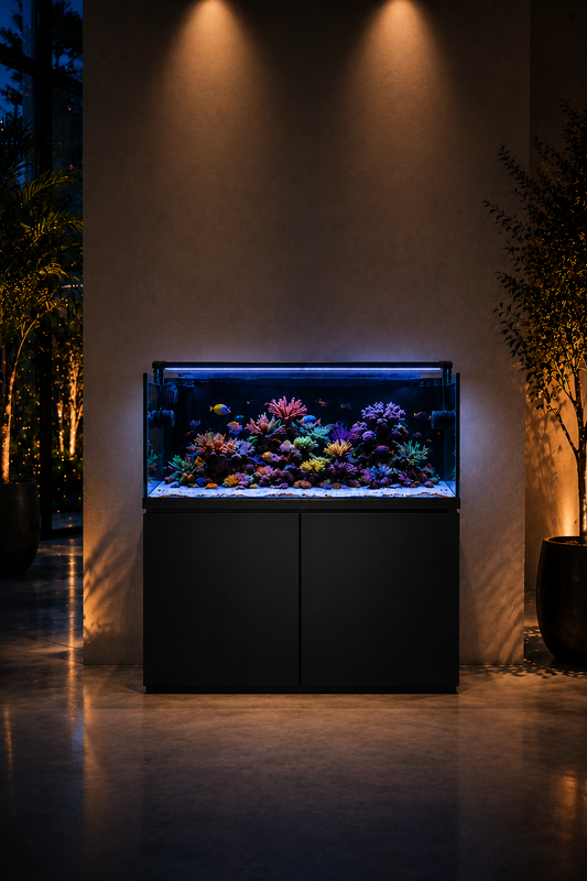 70 Gallon Turnkey Saltwater Aquarium Package - Black Stand