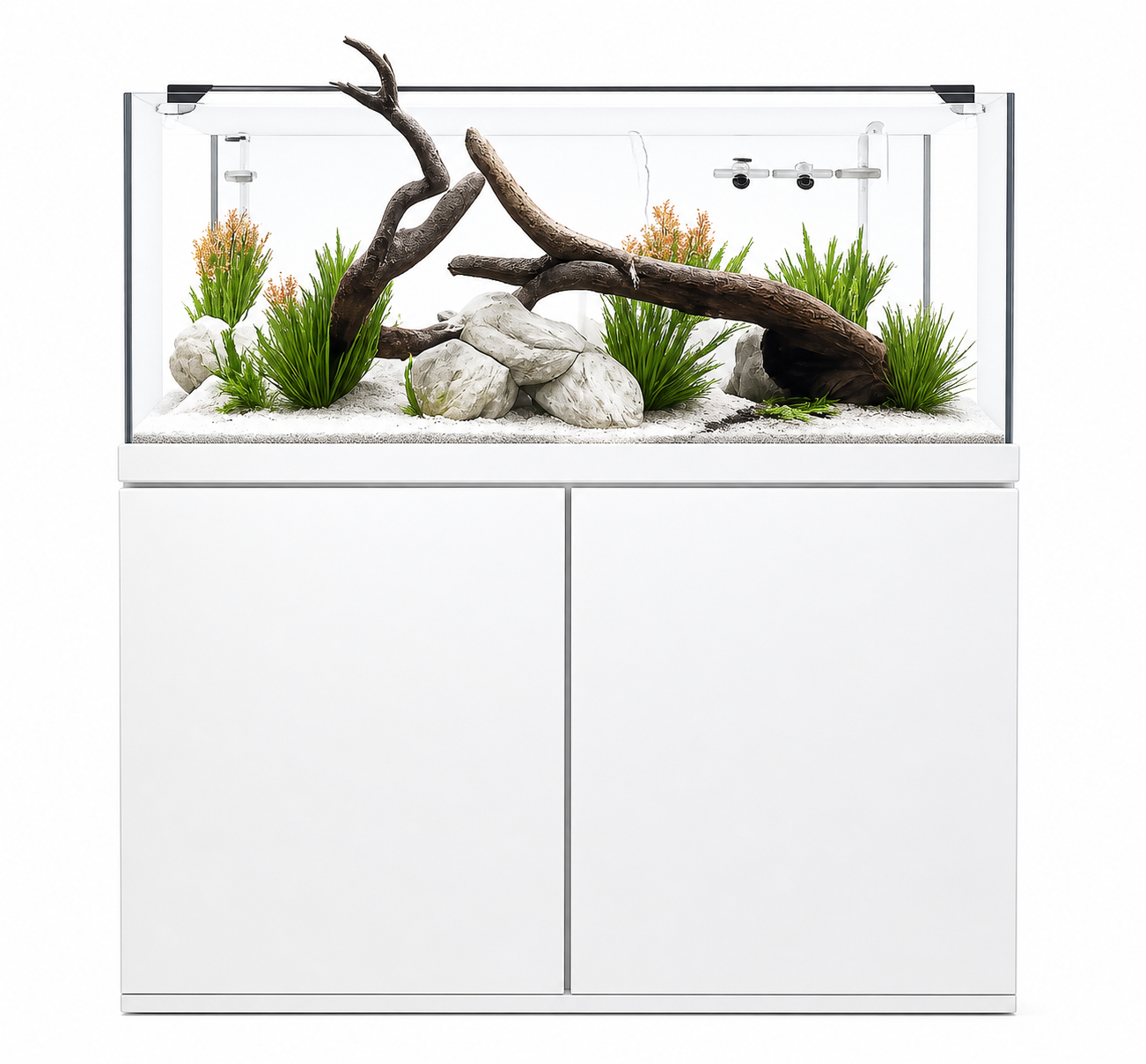 70 Gallon Turnkey Freshwater Aquarium Package - White Stand