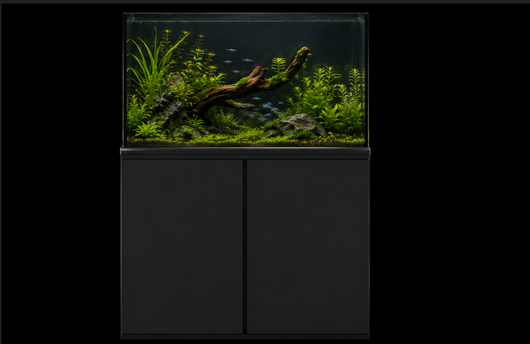 50 Gallon Turnkey Freshwater Aquarium Package - Black Stand