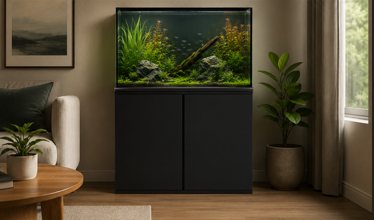 50 Gallon Turnkey Freshwater Aquarium Package - Black Stand
